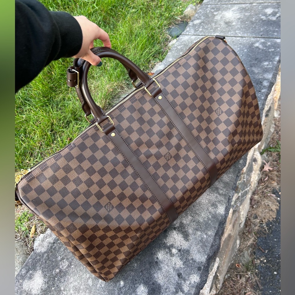 Keepall Bandoulière 55 LOUIS VUITTON Damier Ebene - Picture 2 of 7